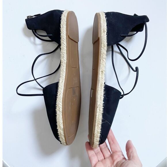 Eileen Fisher Tumbled Leather D’Orsay Flat Espadrille Sandal size 10 - Picture 7 of 12